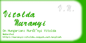 vitolda muranyi business card